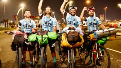 Photo of Argentinos llegaron en bicicleta a Qatar