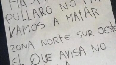 Photo of Encontraron una nueva nota amenazante: «El que avisa no traiciona»